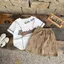 Bộ Đồ Bé Trai Thể Thao, Áo Thun Cổ Tim In Chữ Baseball + Quần Short Mềm Mát, Set Quần Áo Bé Trai A35