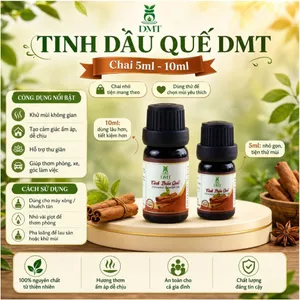 Tinh dầu Quế nguyên chất thiên nhiên DMT, tinh dầu quế xông thơm phòng, treo xe, diệt khuẩn 5ml/10ml