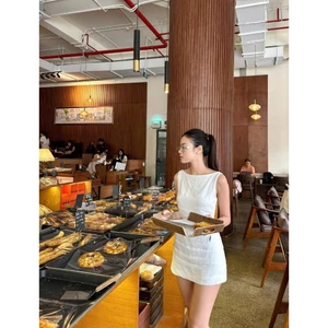 𝗛𝗲𝗯𝗲 𝗗𝗿𝗲𝘀𝘀- Đầm Linen hở lưng có quần bảo hộ cực xinh