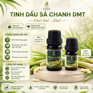 Tinh dầu sả chanh nguyên chất DMT khử mùi, thơm phòng - tinh dầu chanh sả thiên nhiên DMT 5m/10ml