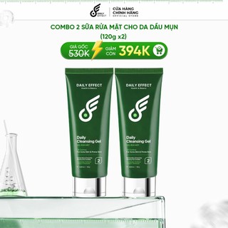 [Combo 2 Sữa Rửa Mặt Cho Da Dầu Mụn] - DAILY EFFECT (120g + 120g)