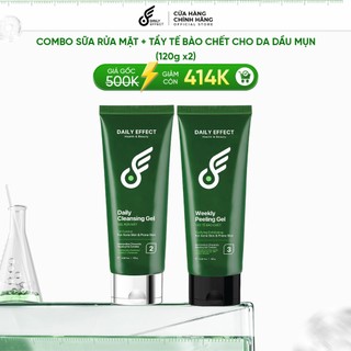 [Combo Sữa Rửa Mặt + Tẩy Tế Bào Chết] DAILY EFFECT Daily Cleansing Gel + Weekly Peeling Gel (120g + 120g)