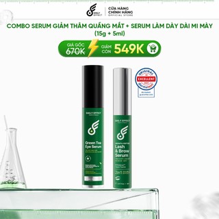 [Combo Serum Giảm Thâm Quầng Mắt + Serum Làm Dày Dài Mi Mày] - DAILY EFFECT (15g + 5g)