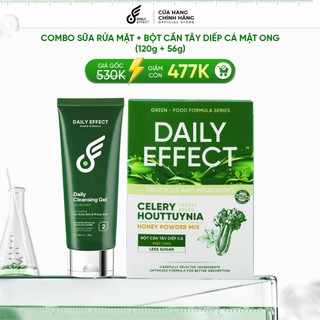 [Combo Sữa Rửa Mặt + Bột Cần Tây - Diếp Cá - Mật Ong] Daily Cleansing Gel + Celery Houttuynia Honey Power Mix