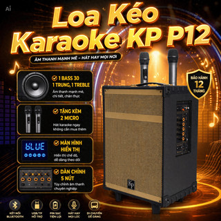 Loa KP-P12 1 Bass 30, 1 Trung, 1 Treble Âm Thanh Mạnh – Bass Sâu, Kết Nối Bluetooth - Usb, Sd Card.