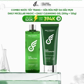 [Combo Nước Tẩy Trang + Sữa Rửa Mặt Da Dầu Mụn] - DAILY EFFECT Daily Micellar Magic + Daily Cleansing Gel (200g + 120g)
