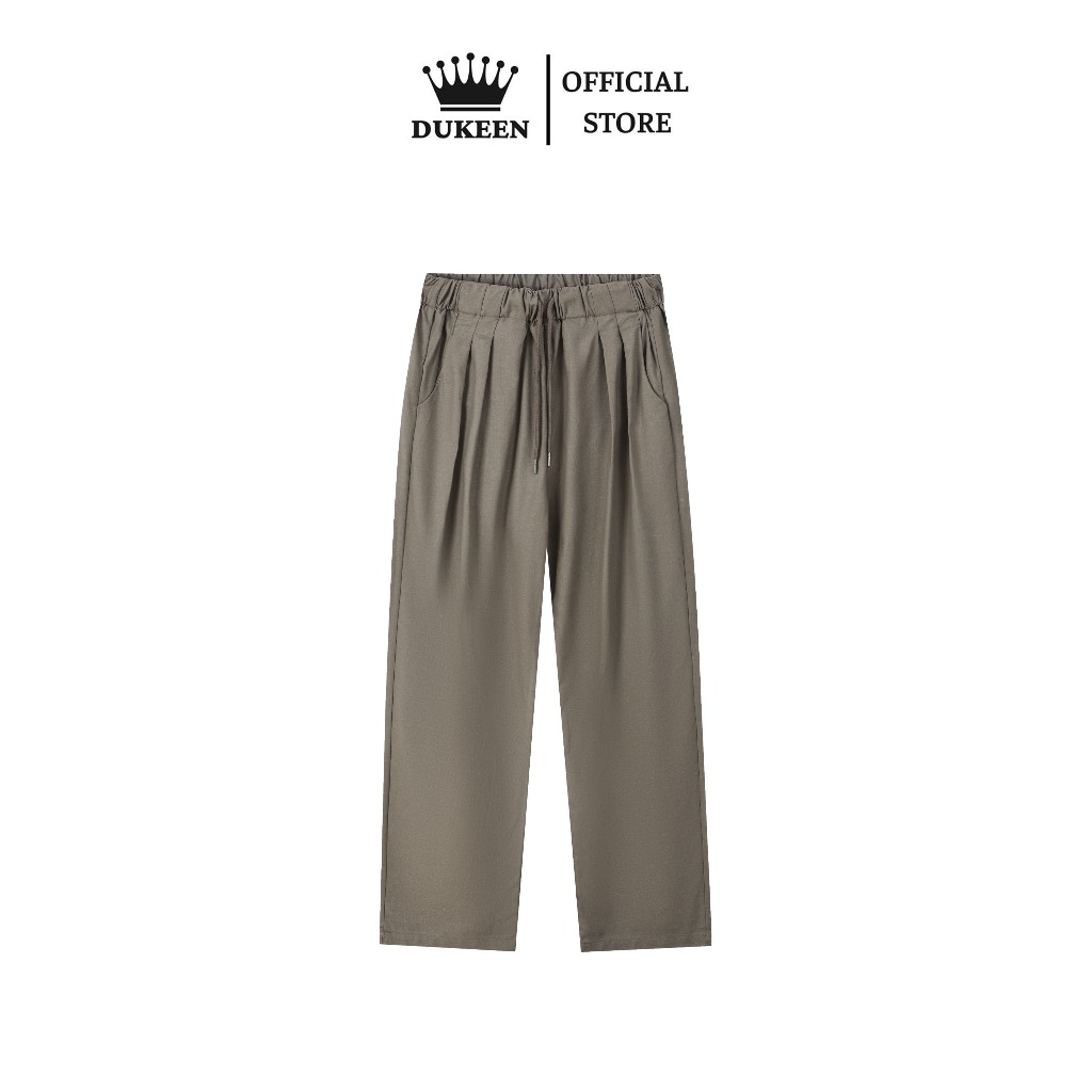 Quần Đũi Xếp Li Ống Suông Dukeen Basic Vibe Unisex Nam Nữ Local Brand QD059