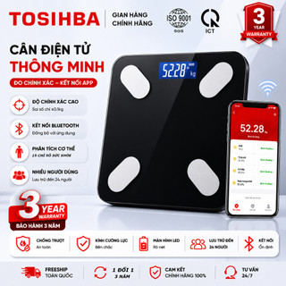 Bảo hành 3 năm-Cân điện tử （Mẫu mới 2026）Được Trang Bị Màn Hình LCD Bluetooth APP Thể Phân Tích Chỉ Số Cơ