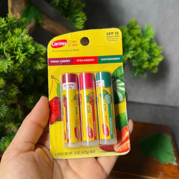 Set 3 son dưỡng Carmex hàng Mỹ loại có 3 mùi hương
