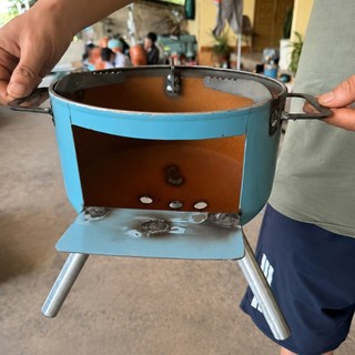Bếp củi thông minh tiết kiệm củi - từ vỏ bình gas thép tôi 2 li cứng cáp