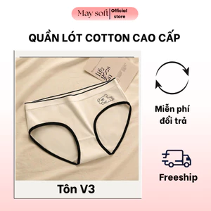 Quần Lót Nữ Cotton Cao Cấp Co Giãn Thoáng Khí, Họa Tiết Gấu Dễ Thương, Mặc Hằng Ngày