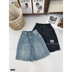 Quần Ngố Jeans Nữ Dáng Lỡ Dài 52cm Chất Mềm Co Giãn Nhẹ Dễ Phối #660