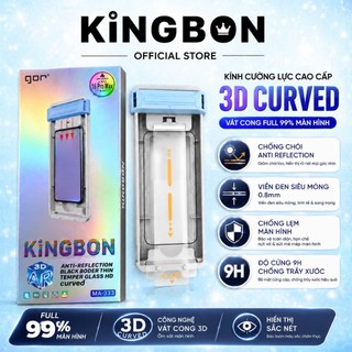 Kính Cường Lực iPhone Gor x KiNGBON MA-333 3D CURVED Chống Chói - 3D Vát Cong FUll 99% Màn HÌnh