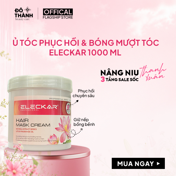 Kem hấp ủ tóc phục hồi Nano Collagen Eleckar dầu hấp tóc cung cấp dưỡng chất cho tóc khô xơ 1000ml