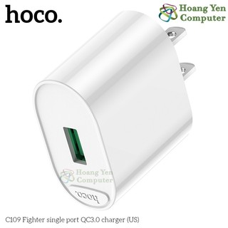 Cốc Sạc Nhanh HOCO C109 QC3.0 18W 1 Cổng USB - An Toàn Chính Hãng - BH 6 THáng - Hoangyencomputer