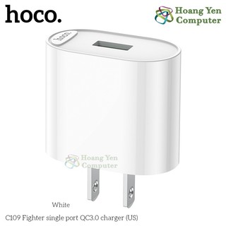 Cốc Sạc Nhanh HOCO C109 QC3.0 18W 1 Cổng USB - An Toàn Chính Hãng - BH 6 THáng - Hoangyencomputer