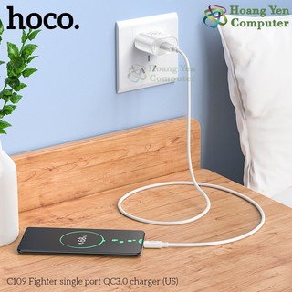 Cốc Sạc Nhanh HOCO C109 QC3.0 18W 1 Cổng USB - An Toàn Chính Hãng - BH 6 THáng - Hoangyencomputer