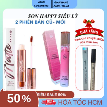 [Tặng kem che khuyết điểm ] Son Happy kem lì Matte Lipcream Mini Garden chính hãng 3.5ml