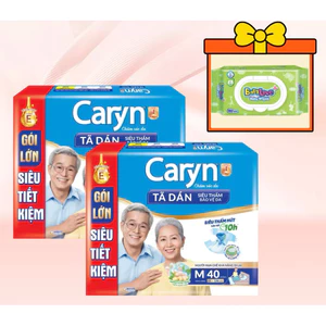Tã dán Caryn túi lớn M40/L40 siêu tiết kiệm, siêu thấm hút - LÊ MINH HƯƠNG SHOP