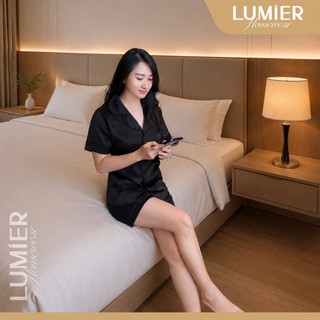 Bộ ngủ lụa latin trơn tiểu thư có họa tiết ren nhỏ  dễ thương, chất liệu lmềm mỏng nhẹ sờ mát lạnh