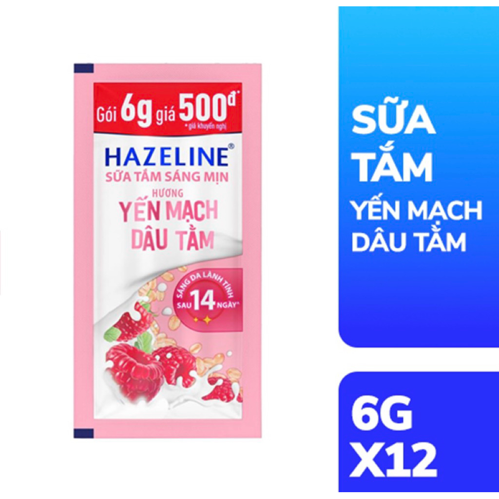 [Giá Sỉ] Lốc 6 Dây Sữa Tắm Hazeline Yến Mạch Dâu Tằm - Hàng công ty date mới