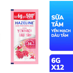 Lốc 6 Dây Sữa Tắm Hazeline Yến Mạch Dâu Tằm - Hàng công ty date mới