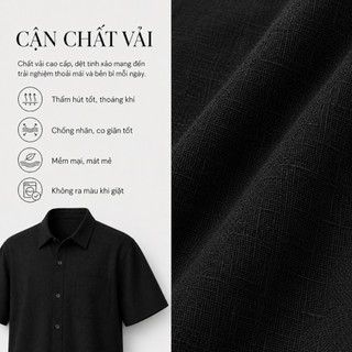 Bộ Đồ Nam Đũi Nilen BHN101  Áo Sơ Mi Cộc Tay  Quần Short Vải Thoáng Khí Form Rộng Phong Cách Năng Động Trẻ Trung