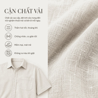 Bộ Đũi Nilen Nam  Áo Sơ Mi Cộc Tay Quần Short Mềm Mát Thoáng Khí Form Rộng Trẻ Trung Dễ Phối Đồ BHN101