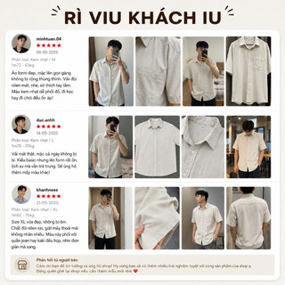 Bộ Đũi Nilen Nam  Áo Sơ Mi Cộc Tay Quần Short Mềm Mát Thoáng Khí Form Rộng Trẻ Trung Dễ Phối Đồ BHN101