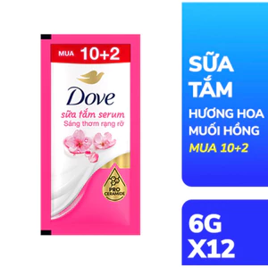 Lốc 6 Dây Sữa Tắm Dove Hương Hoa & Muối Hồng - Hàng công ty date mới