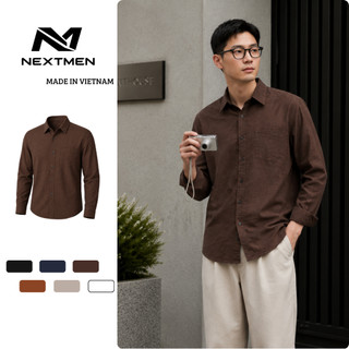 Áo Sơ Mi Nam Dài Tay Form Rộng Vải Đũi Nilen Mềm Mát Thoáng Khí Chống Nhăn Dễ Phối Đồ SM100 Nâu