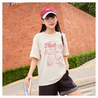 Áo Thun Không Cổ Bé Gái ETS26S016R | Áo Thun Trẻ Em 9–14 Tuổi | Cotton Mềm Mát | WooKids