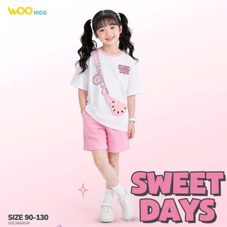 Set Đi Chơi Bé Gái DSC26S001R | Wookids | Bộ Quần Áo Trẻ Em 2-9 Tuổi | 100% Cotton Mềm Mát, Dễ Thương