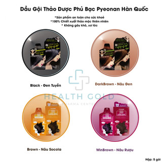 [LẺ 1 GÓI] Dầu Gội Nhuộm Phủ Bạc Thảo Dược Pyeonan Hàn Quốc 30ml