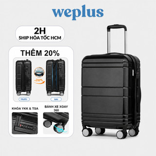 Vali Size 20 Hàng Nội Địa Trung Weplus Nhựa PC Chịu Lực Kết Hợp ABS Trơn Mịn WPL115-20