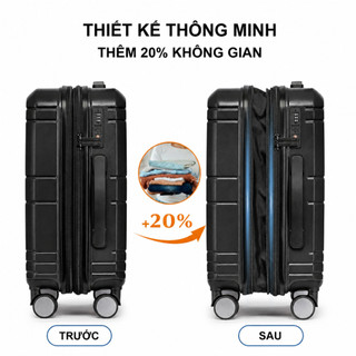 Vali Size 20 Hàng Nội Địa Trung Weplus Nhựa PC Chịu Lực Kết Hợp ABS Trơn Mịn WPL115-20