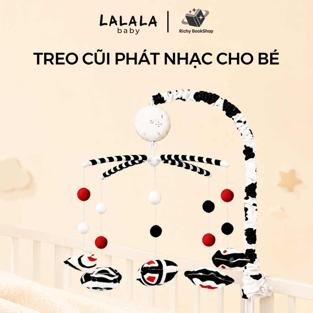 Đồ chơi treo cũi phát nhạc 36 bài hát tự động quay Cao cấp Baby Crib Mobile cho bé sơ sinh Lalala baby
