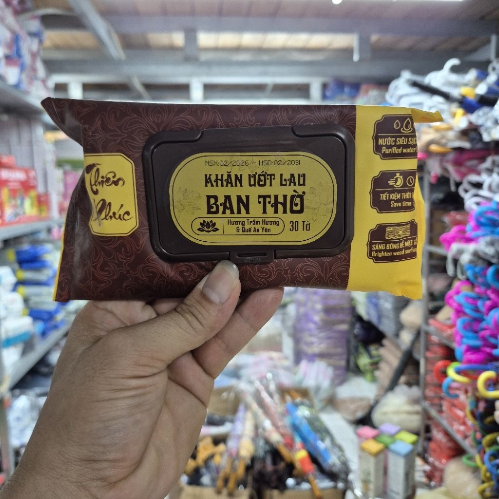 combo 5 gói lau bàn thờ THIÊN PHÚC gồm 5 vị hương tự nhiên