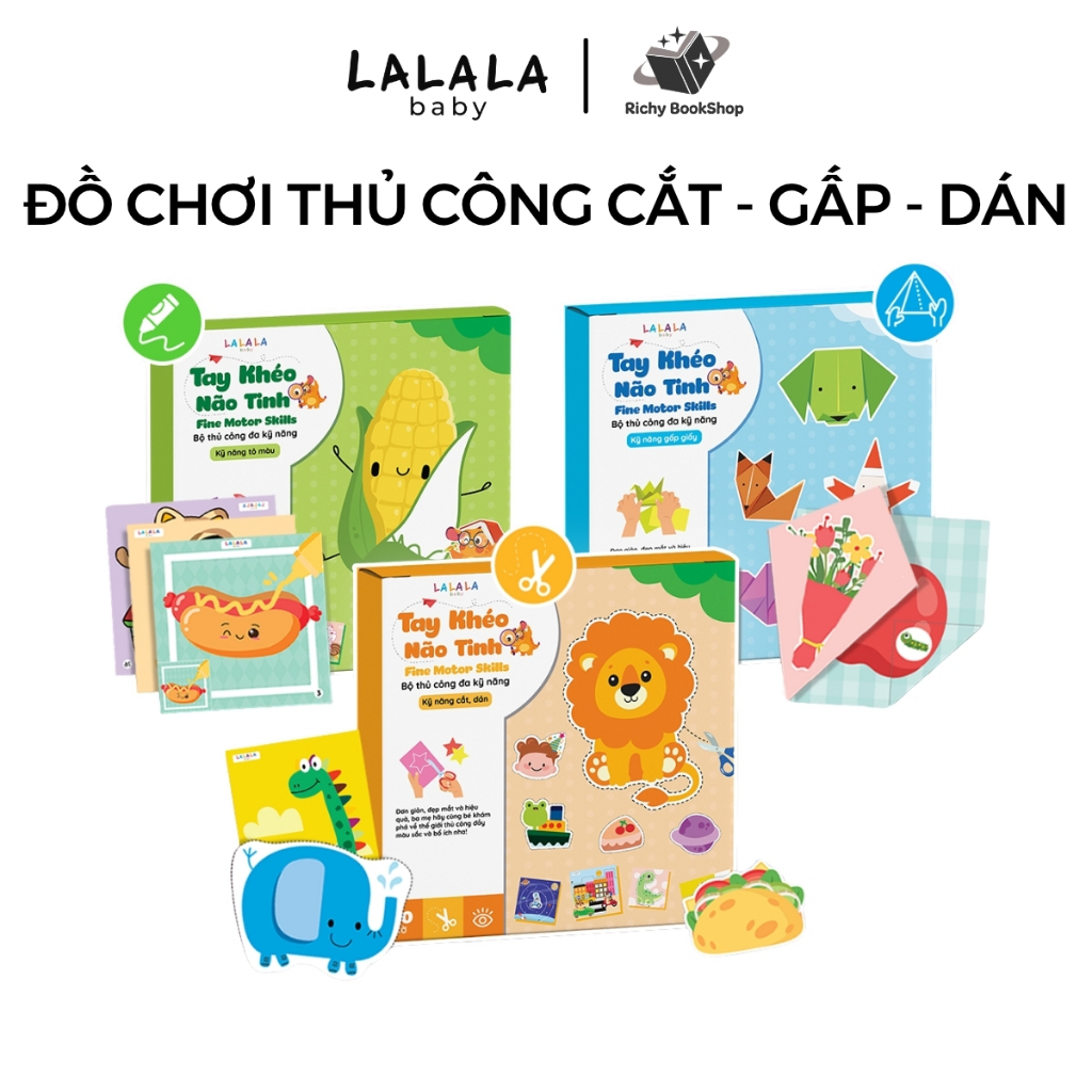 Bộ đồ chơi thủ công đa kỹ năng luyện vận động tinh theo phương pháp Montessori Tay khéo não tinh Lalala Baby