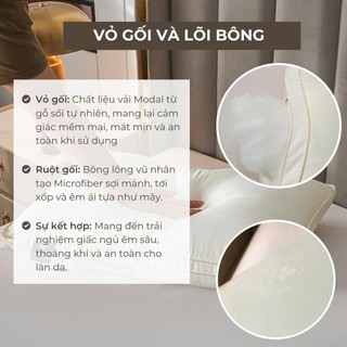 Ruột gối lụa tơ tằm nhân tạo cao cấp M2T BEDDING kích thước 50x70cm êm ái thoải mái khi ngủ