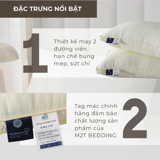 Ruột gối lụa tơ tằm nhân tạo cao cấp M2T BEDDING kích thước 50x70cm êm ái thoải mái khi ngủ