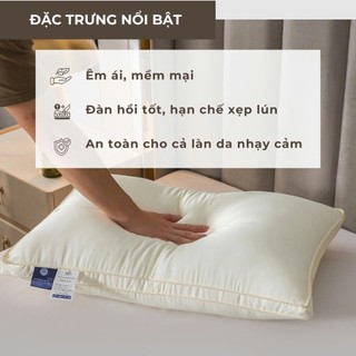 Ruột gối lụa tơ tằm nhân tạo cao cấp M2T BEDDING kích thước 50x70cm êm ái thoải mái khi ngủ