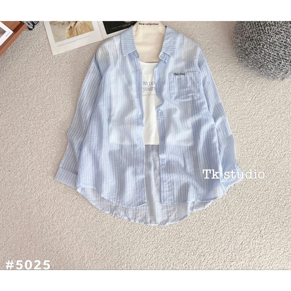 [𝑯𝒂 𝑨𝒏𝒉] Set Áo Sơ Mi Tang Chữ Miu Miu QCL1: #5025