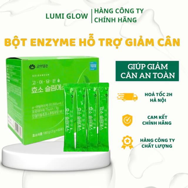 Bột giảm cân Enzym Goidameun Hàn Quốc chính hãng hỗ trợ tiêu hóa giữ dáng thanh lọc cơ thể hộp 60 gói x 3Gr