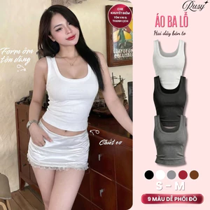 Áo Ba Lỗ Hai Dây Bản To Dáng Dài Ôm Body Áo 2 Dây Bản To Sát Nách Chất thun gân 3L02 RUSY