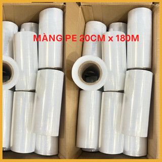Màng PE quấn hàng 50cm 3kg loại dẻo dai chống thấm nước quấn bảo vệ hàng hóa pallet kho hàng vali nội thất