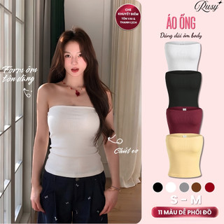 Áo Ống Cúp Ngực Dài Trơn Basic, Áo Quây Ngang Thun Gân Co Giản (Không Mút) OD01 RUSY