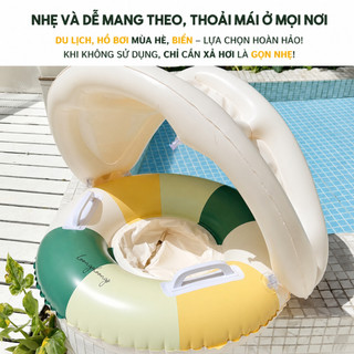 Phao Bơi Trẻ Em Có Mái Che Chống Nắng | Phao Tập Bơi Có Ghế Ngồi An Toàn Cho Bé