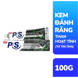 Combo 2 Tuýp Kem Đánh Răng P/S Than Hoạt Tính Trắng Răng - Hàng công ty