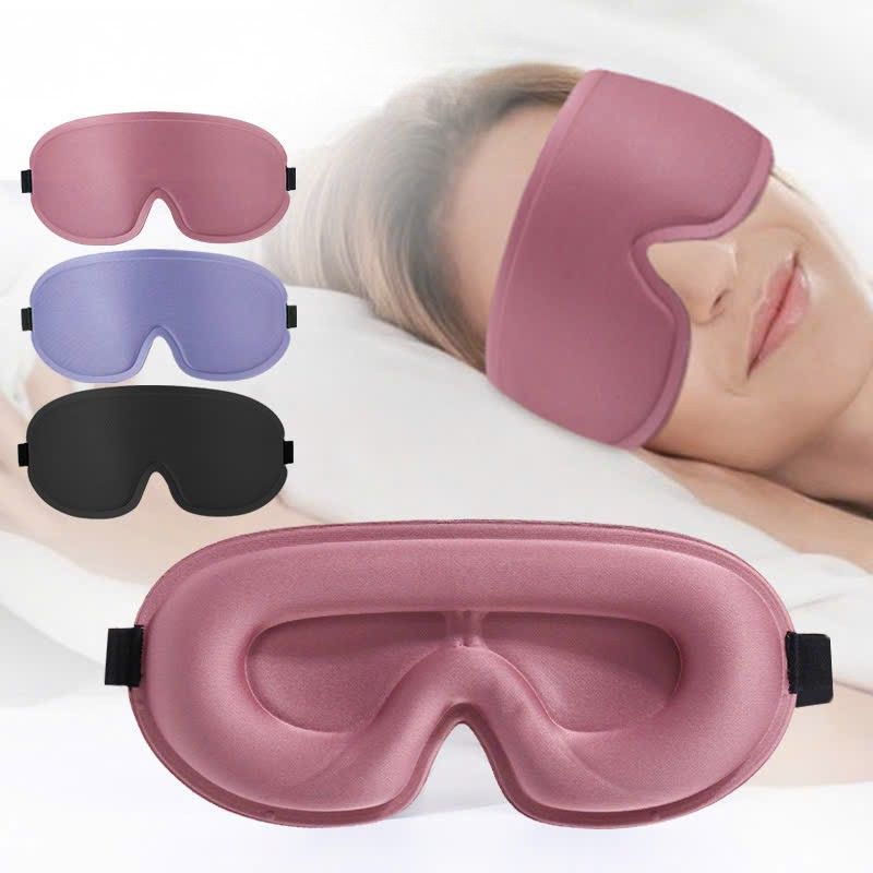 Mặt Nạ Ngủ 3D Cao Cấp, Bịt Mắt Ngủ Thiết Kế Nổi Chống Áp Lực, Chắn Sáng Tuyệt Đối Có Quai Đeo Điều Chỉnh